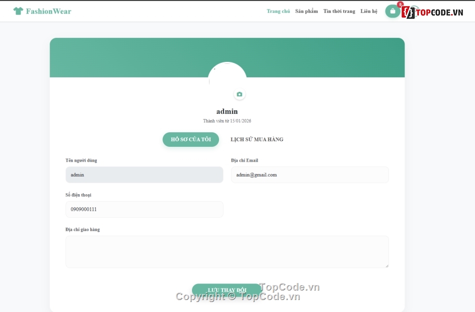web bán quần áo,web bán thời trang,website thời trang